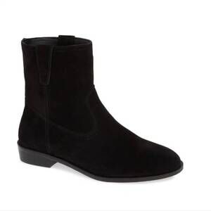 NEW REBECCA MINKOFF women chasidy ankle suede leather boots in black